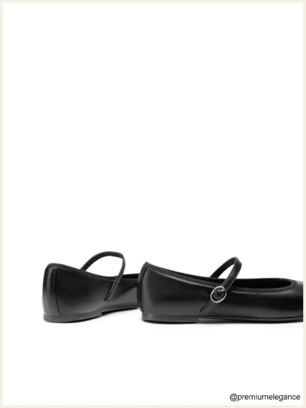 Vegan Leather Mary Jane Ballet Flats, Round Toe, Slip-Resistant, Cushioned